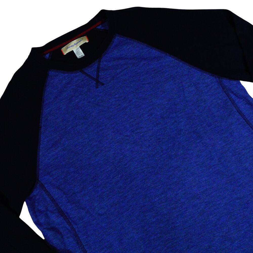 Tommy Bahama Long Sleeve T Shirt Blue Two Tone Thermal Pull Over Long Sleeve XL